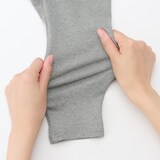 ベビー　おなかすっぽりストレッチ十分丈リブレギンス