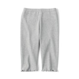 ベビー　おなかすっぽりストレッチ裾メロウ七分丈リブレギンス