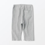 ベビー　おなかすっぽりストレッチ裾メロウ七分丈リブレギンス