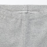 ベビー　おなかすっぽりストレッチ裾メロウ七分丈リブレギンス