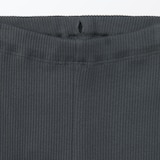 ベビー　おなかすっぽりストレッチ裾メロウ七分丈リブレギンス