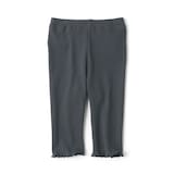 ベビー　おなかすっぽりストレッチ裾メロウ七分丈リブレギンス