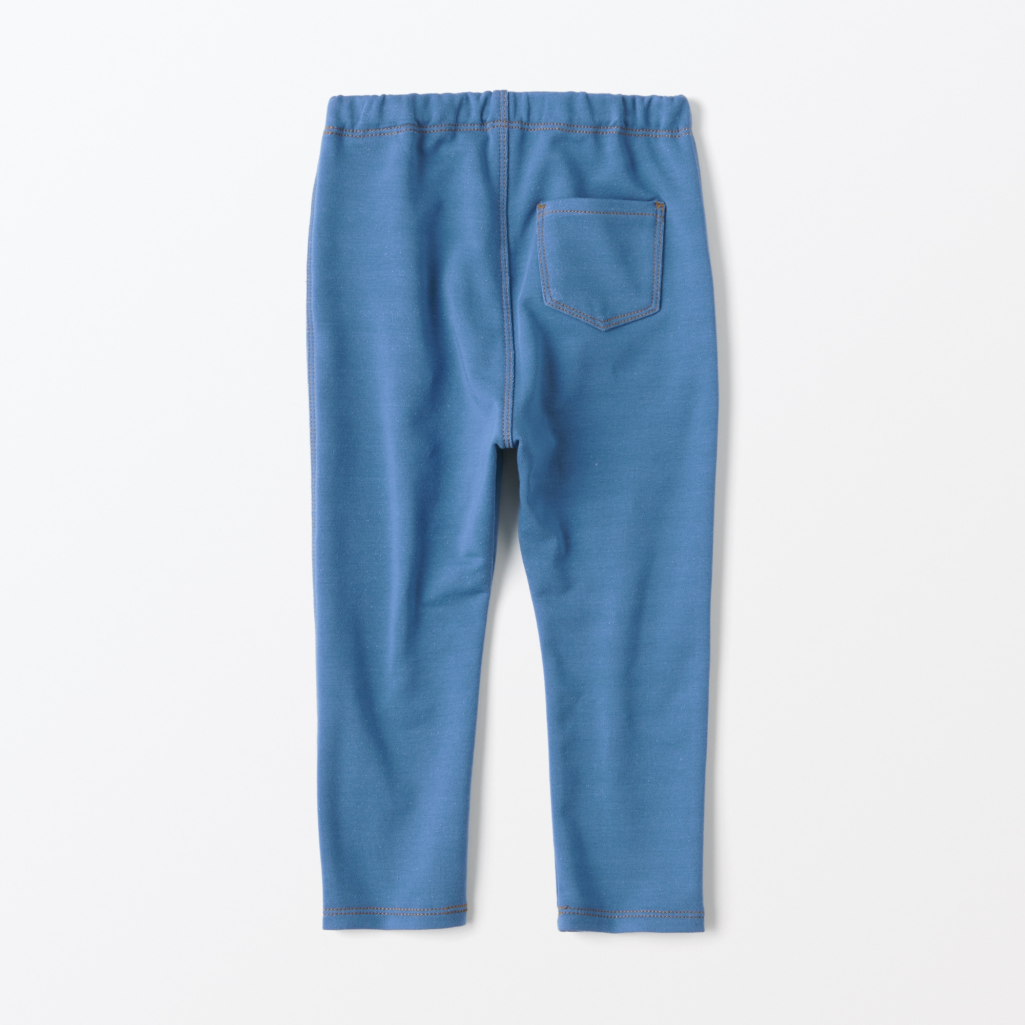 ベビー　おなかすっぽりデニム調十分丈レギンス