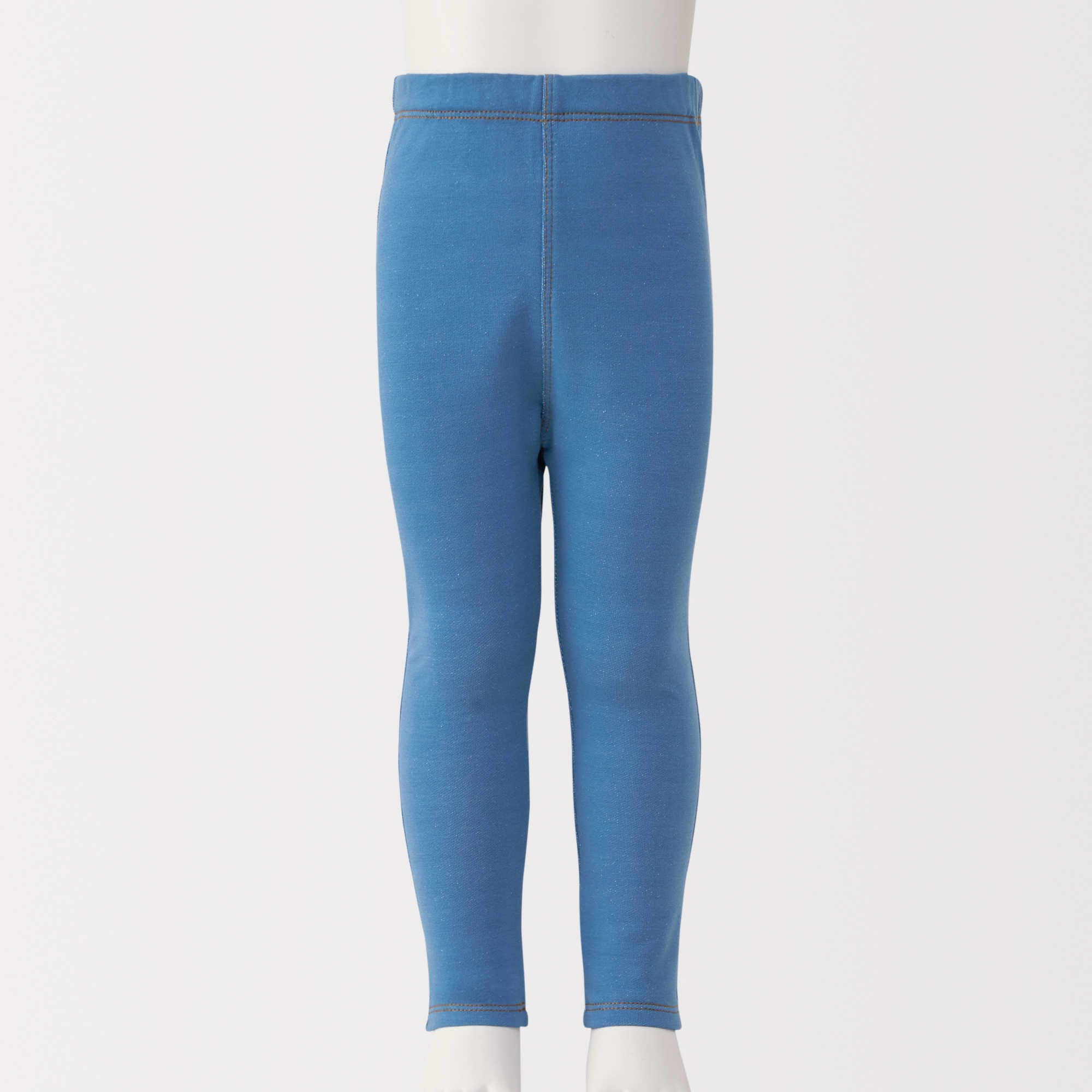 ベビー　おなかすっぽりデニム調十分丈レギンス