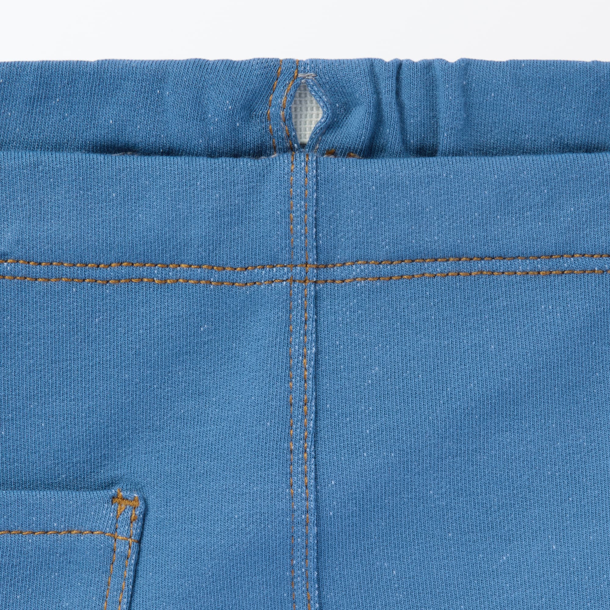 ベビー　おなかすっぽりデニム調十分丈レギンス