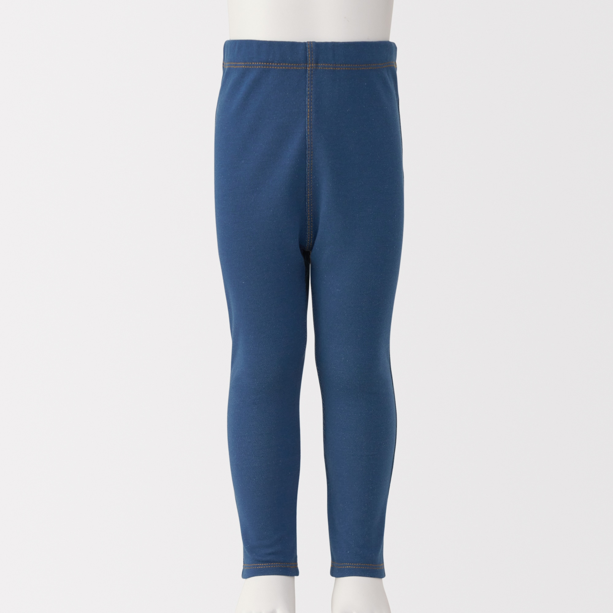 ベビー　おなかすっぽりデニム調十分丈レギンス