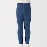 ベビー　おなかすっぽりデニム調十分丈レギンス