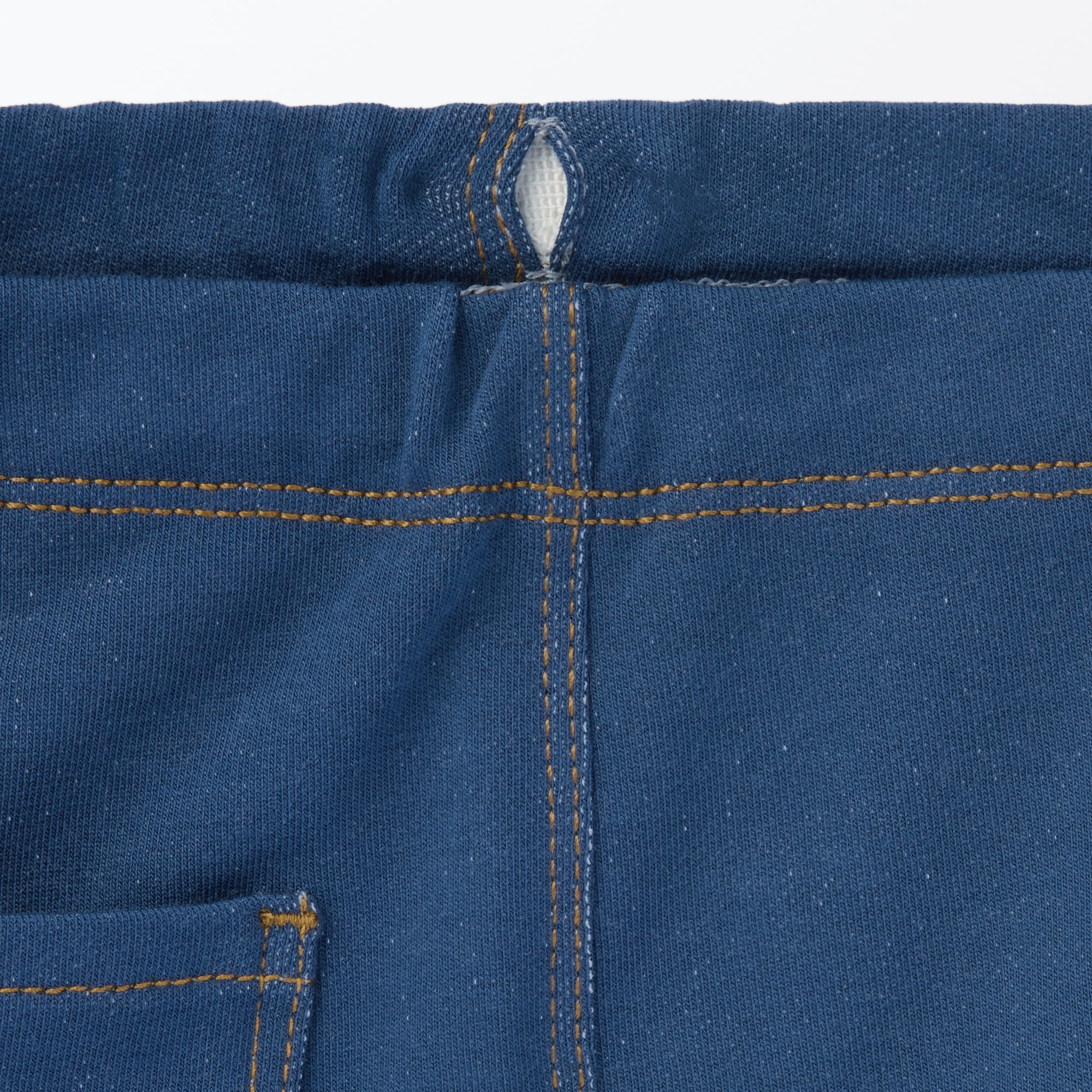 ベビー　おなかすっぽりデニム調十分丈レギンス