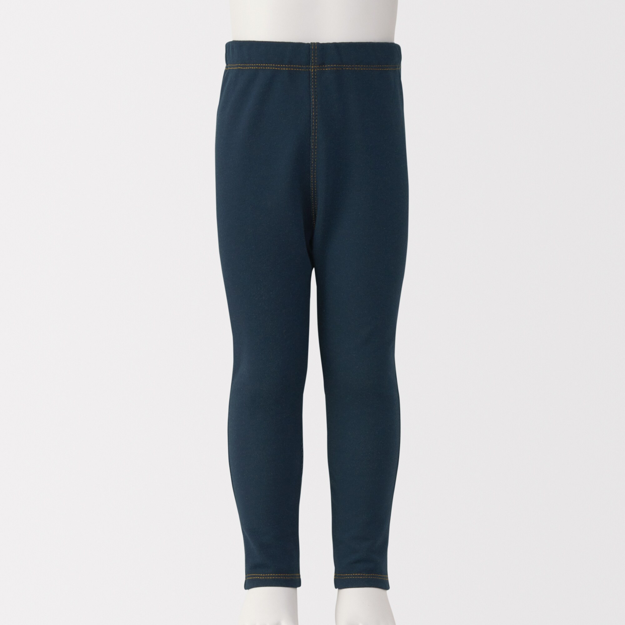 ベビー　おなかすっぽりデニム調十分丈レギンス