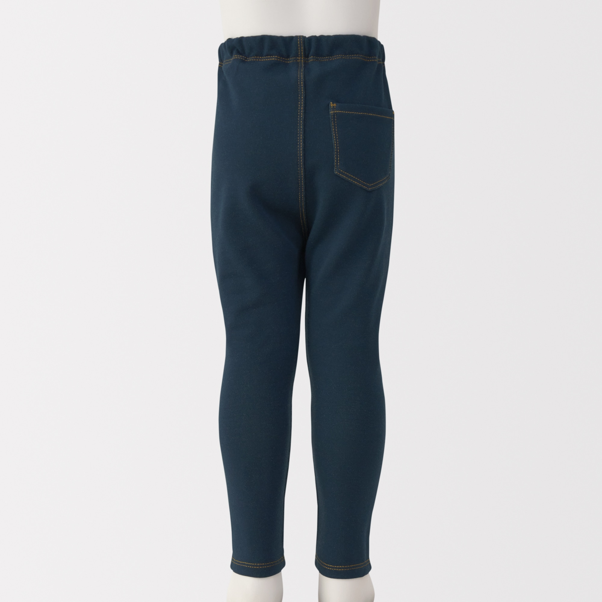 ベビー　おなかすっぽりデニム調十分丈レギンス