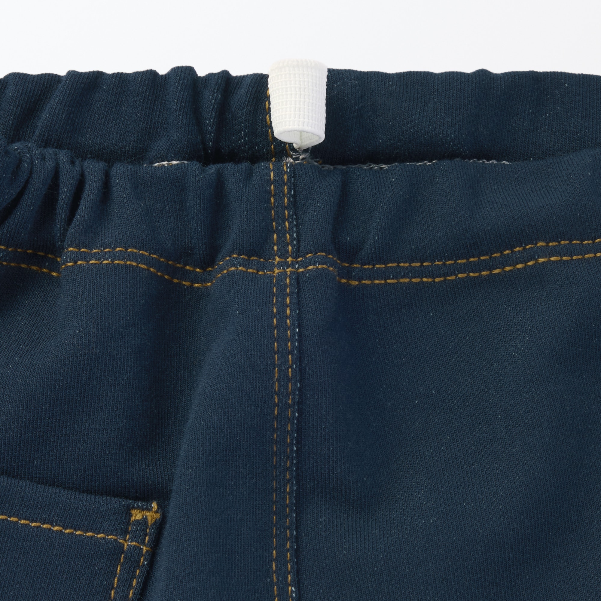 ベビー　おなかすっぽりデニム調十分丈レギンス