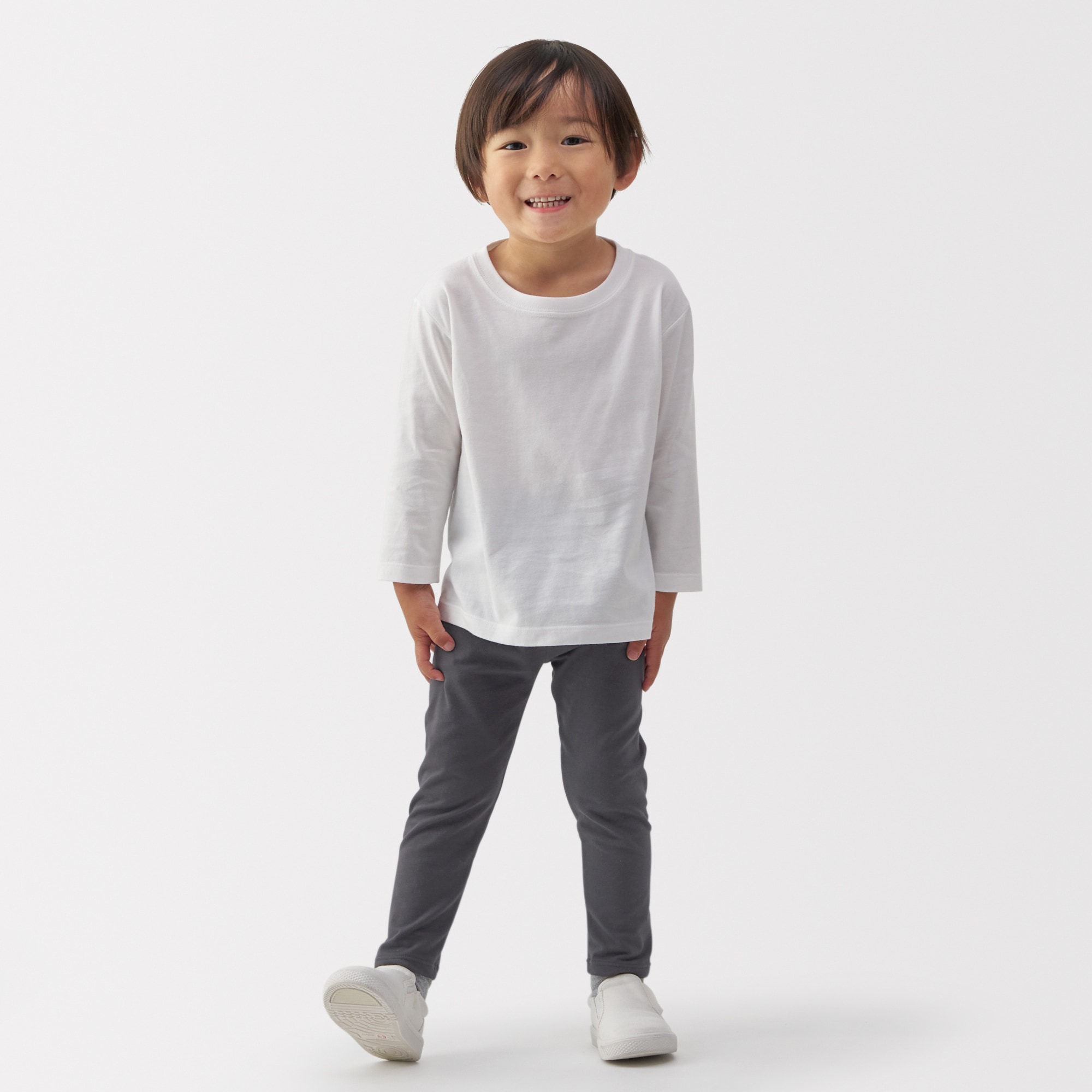 ベビー　おなかすっぽりストレッチ十分丈レギンス