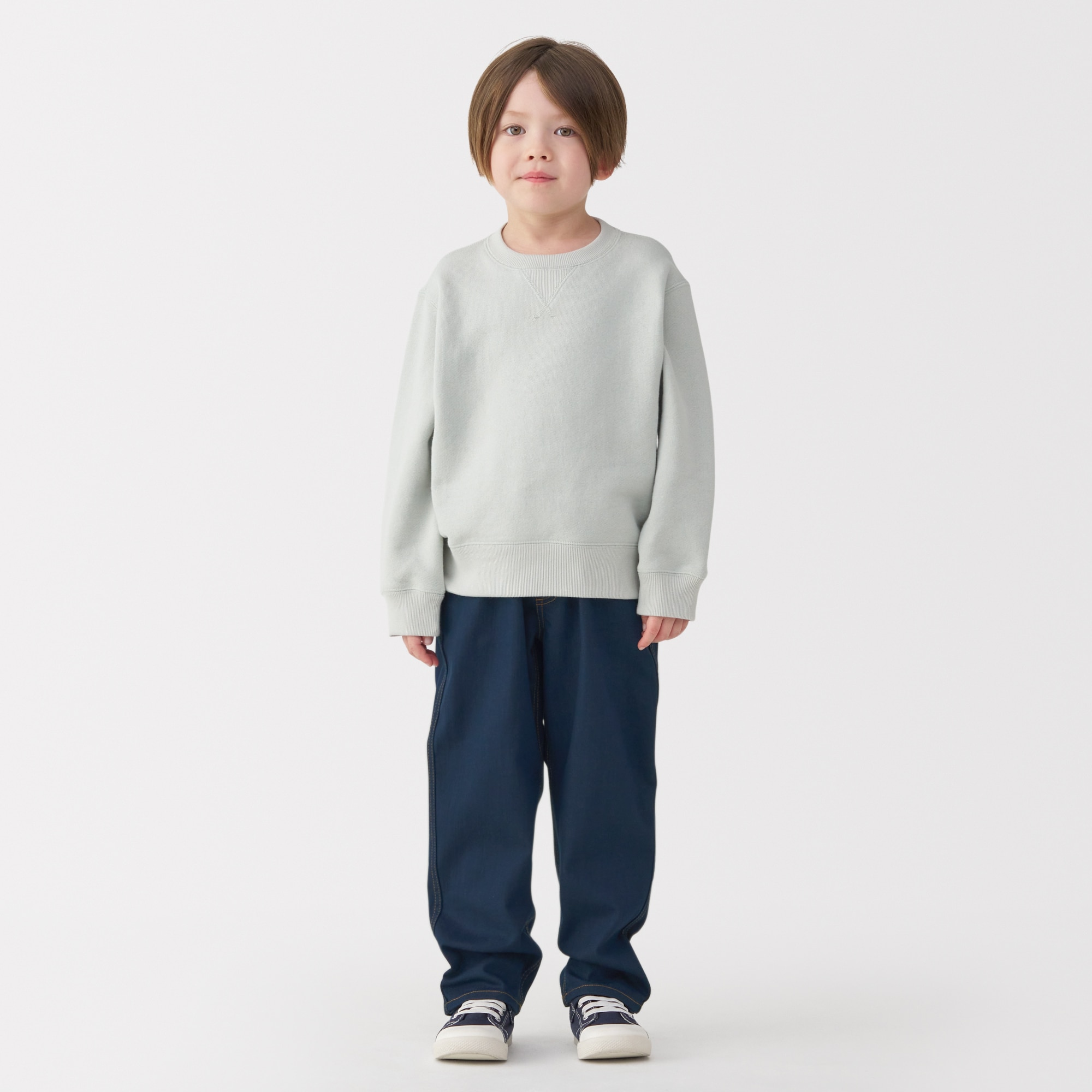 キッズ　ストレッチデニム調ルーズフィットパンツ