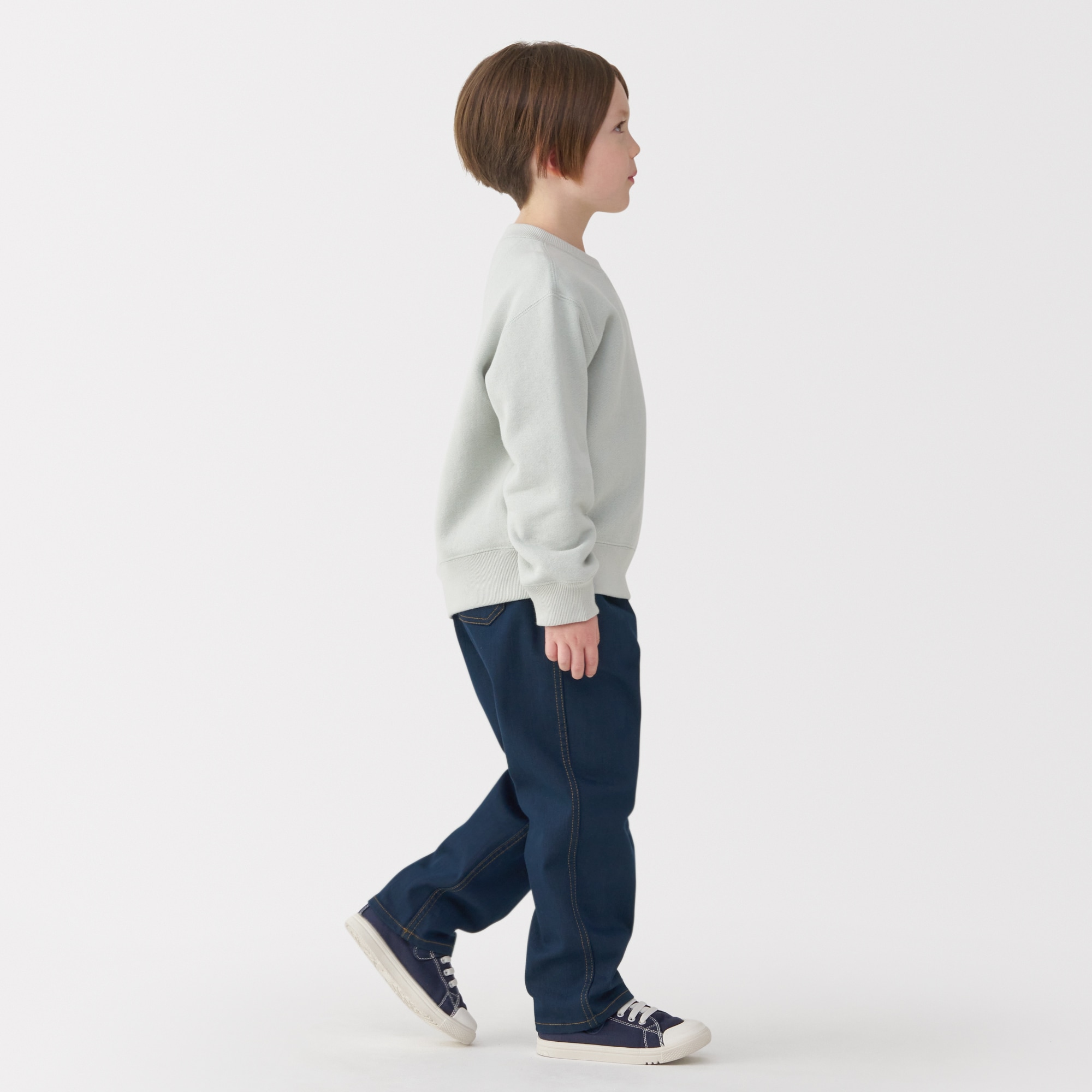 キッズ　ストレッチデニム調ルーズフィットパンツ