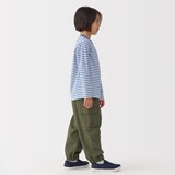 キッズ　洗いざらしチノワイドカーゴパンツ