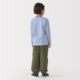キッズ　洗いざらしチノワイドカーゴパンツ