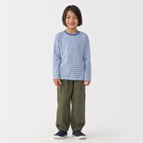 キッズ　洗いざらしチノワイドカーゴパンツ