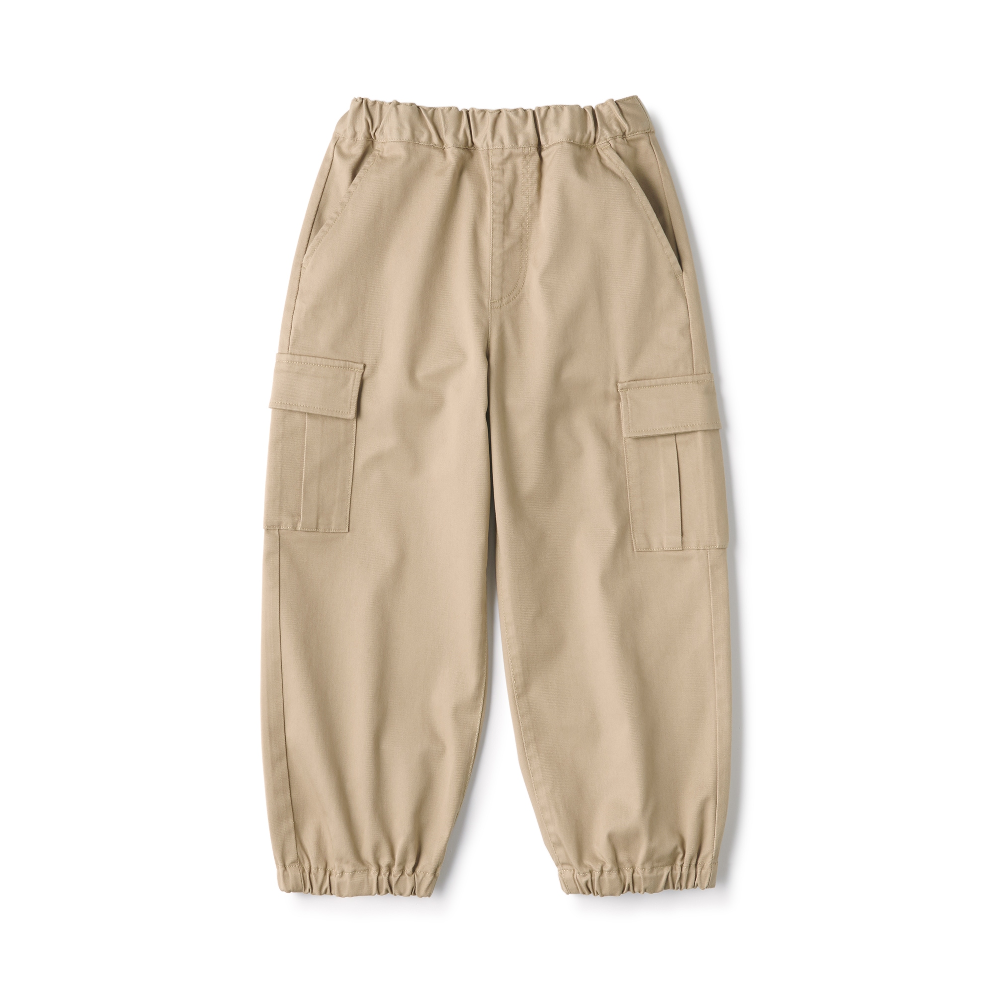 キッズ　洗いざらしチノワイドカーゴパンツ