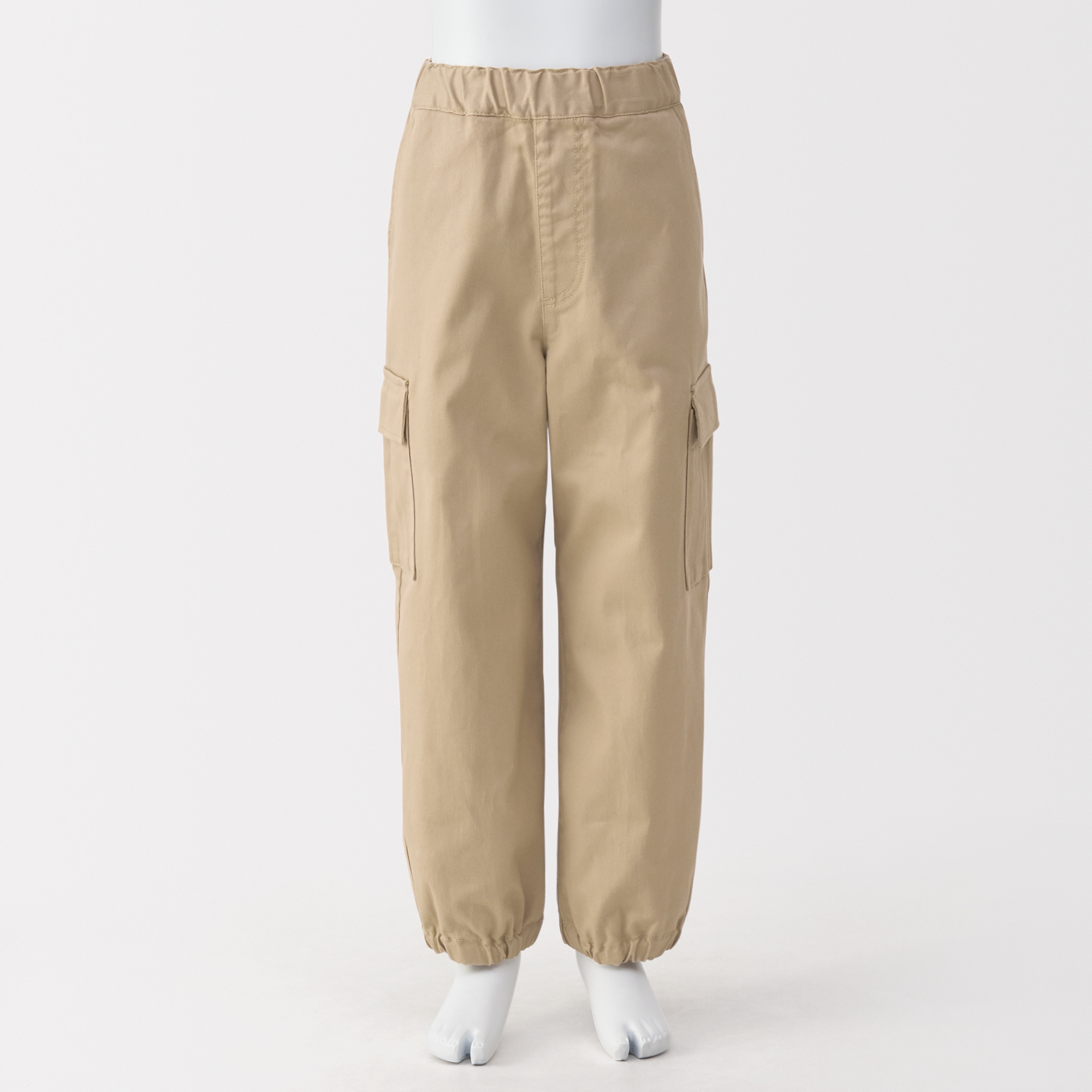 キッズ　洗いざらしチノワイドカーゴパンツ