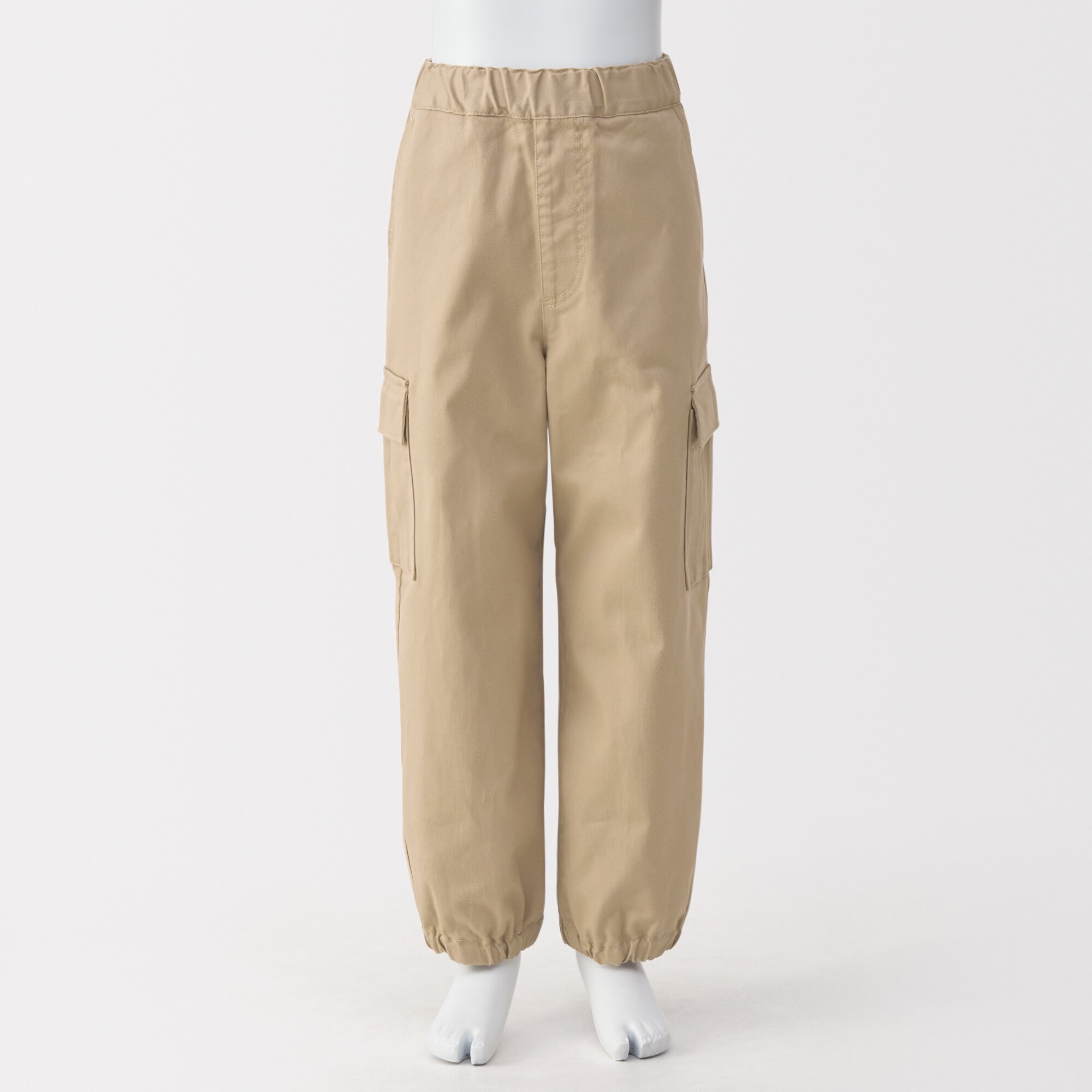 キッズ　洗いざらしチノワイドカーゴパンツ