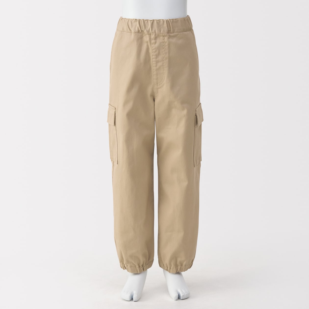 キッズ　洗いざらしチノワイドカーゴパンツ