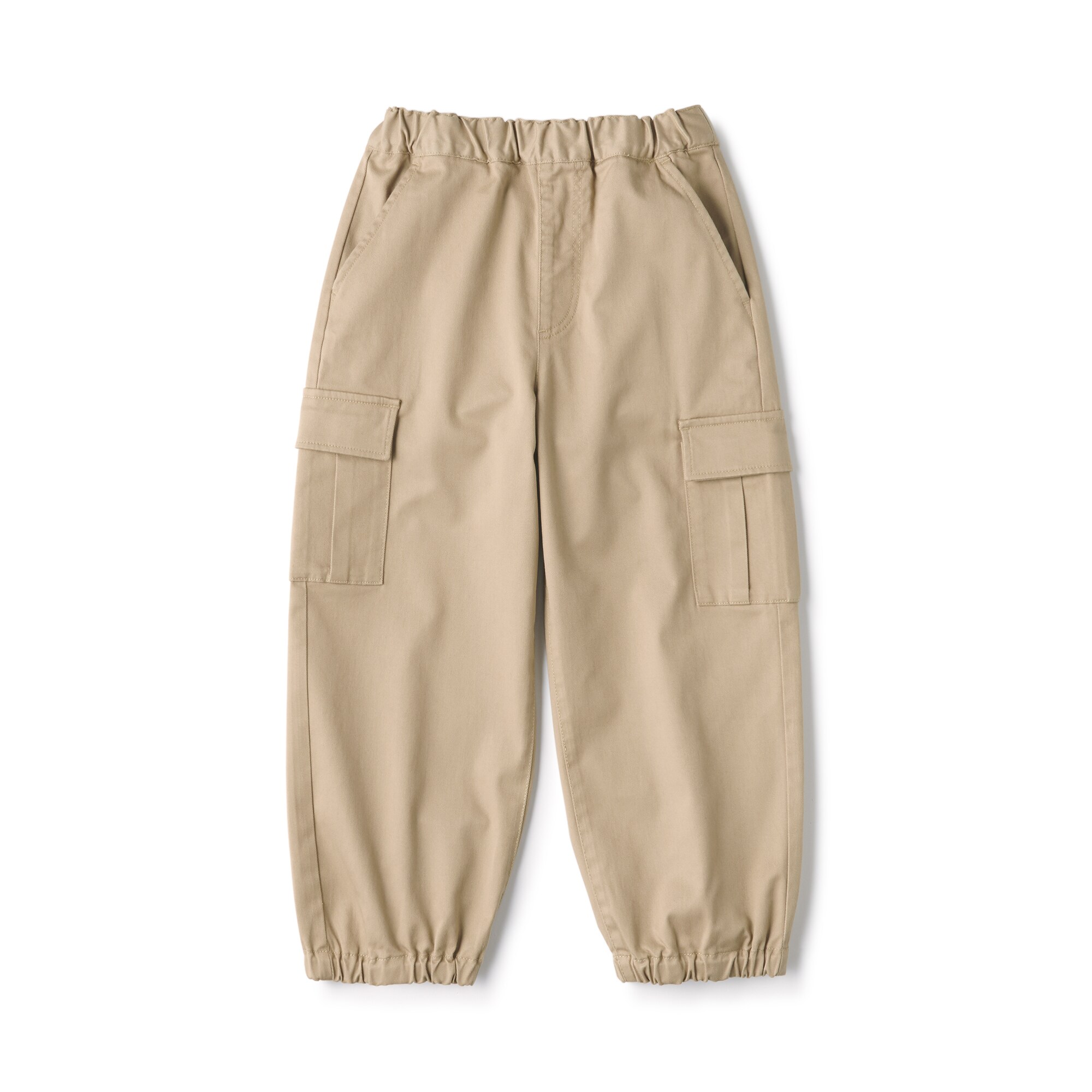 キッズ　洗いざらしチノワイドカーゴパンツ