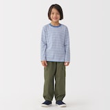 キッズ　洗いざらしチノワイドカーゴパンツ