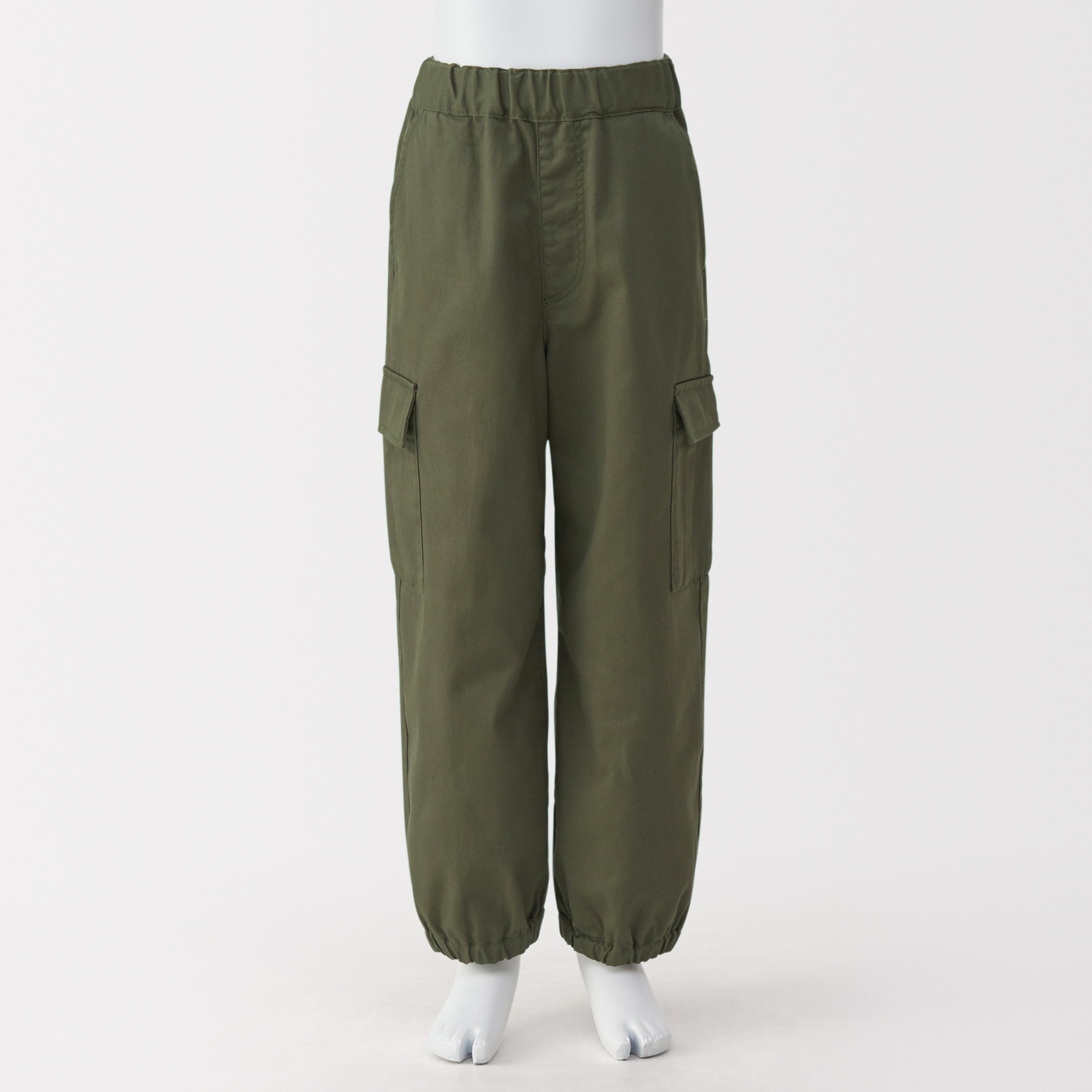 キッズ　洗いざらしチノワイドカーゴパンツ