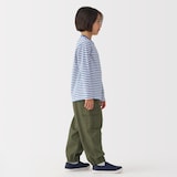 キッズ　洗いざらしチノワイドカーゴパンツ