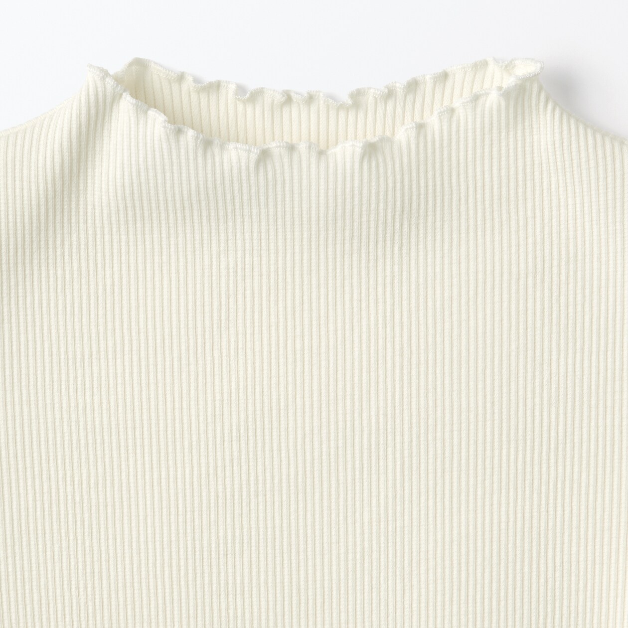 キッズ　ストレッチリブ編みモックネック長袖Ｔシャツ