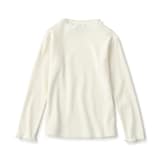 キッズ　ストレッチリブ編みモックネック長袖Ｔシャツ