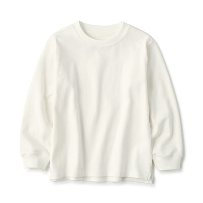 キッズ　太番手クルーネック長袖Ｔシャツ