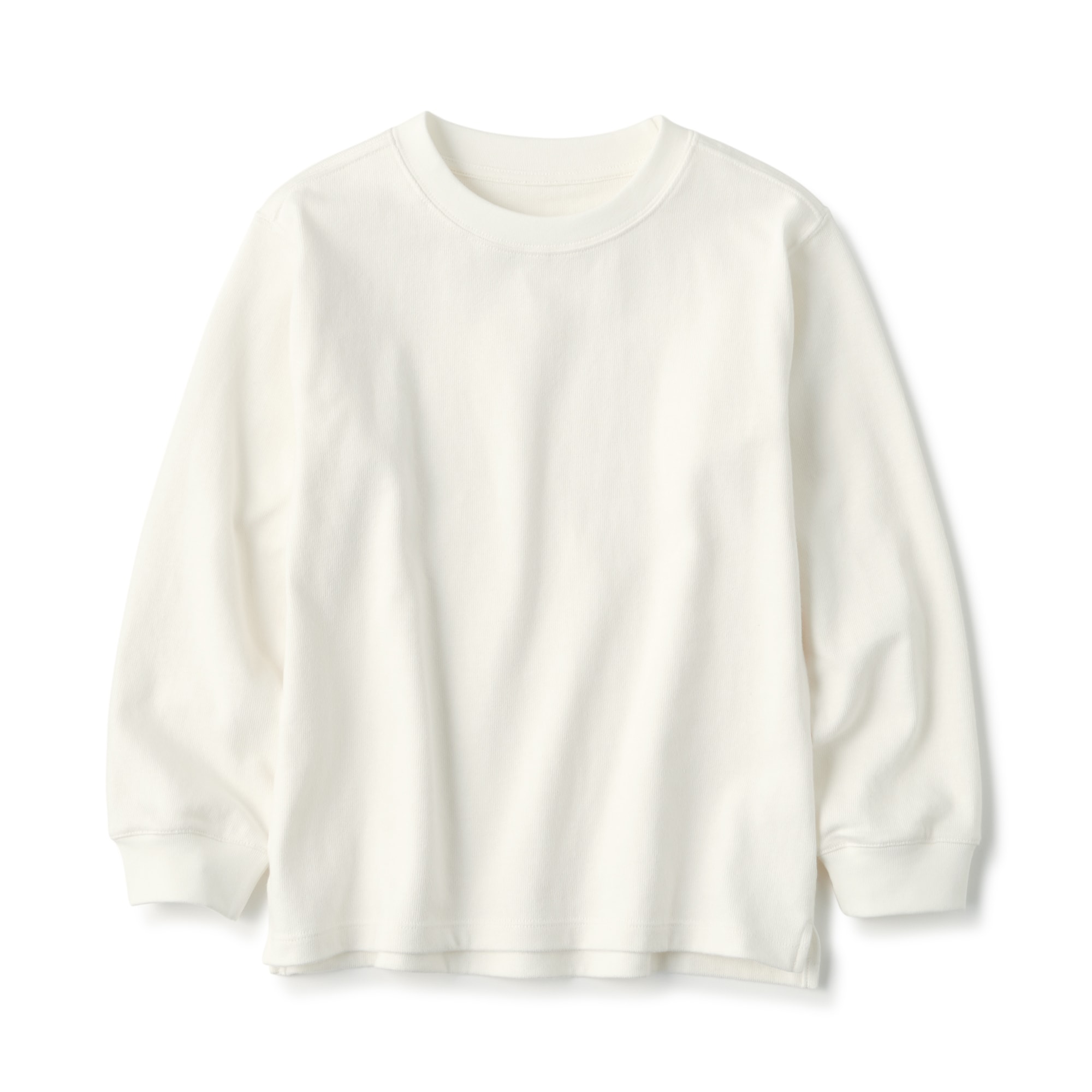 キッズ　太番手クルーネック長袖Ｔシャツ