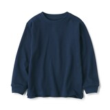 キッズ　太番手クルーネック長袖Ｔシャツ