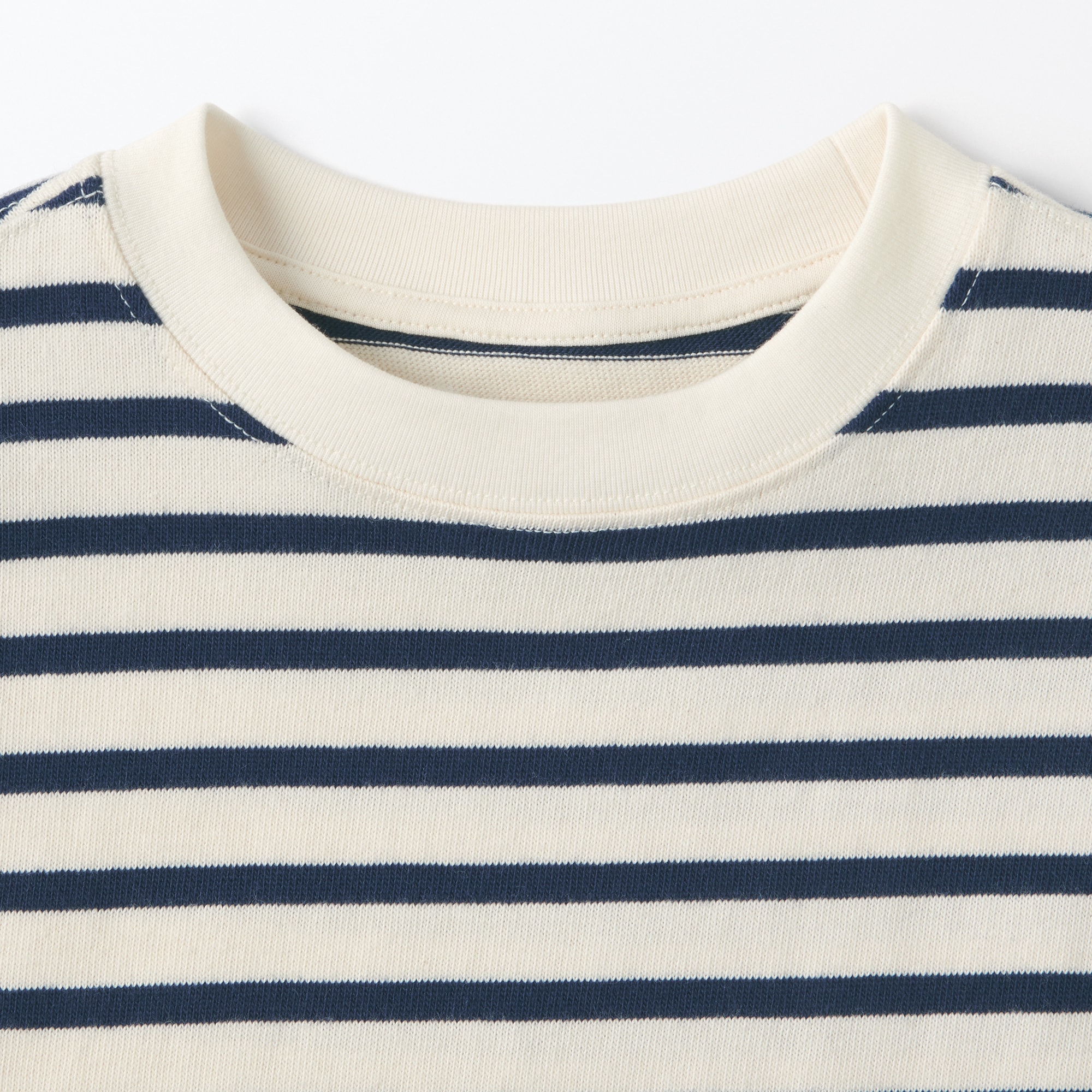 キッズ　太番手クルーネック長袖Ｔシャツ（ボーダー）