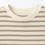 キッズ　太番手クルーネック長袖Ｔシャツ（ボーダー）