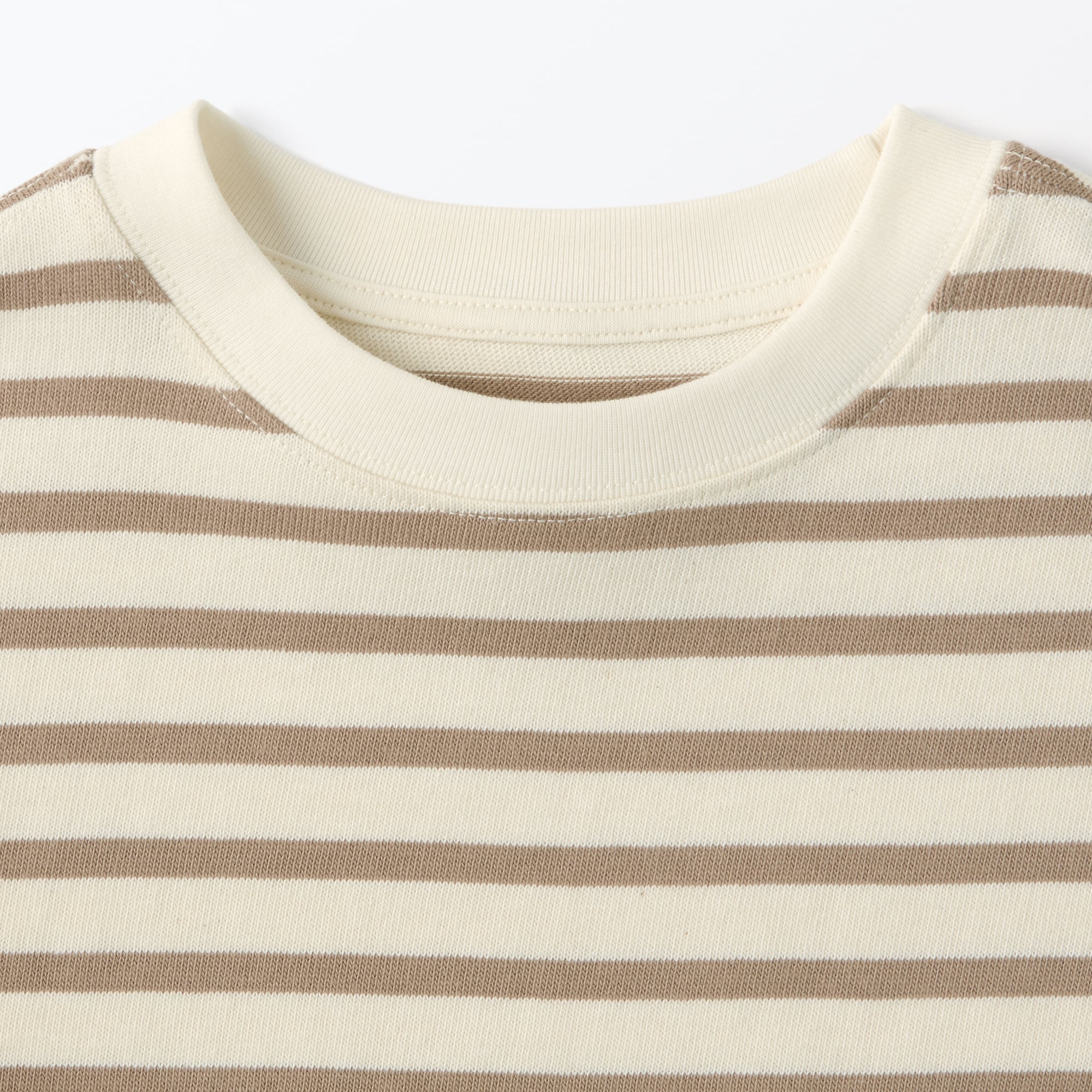 キッズ　太番手クルーネック長袖Ｔシャツ（ボーダー）