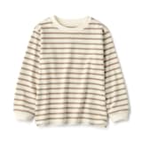 キッズ　太番手クルーネック長袖Ｔシャツ（ボーダー）