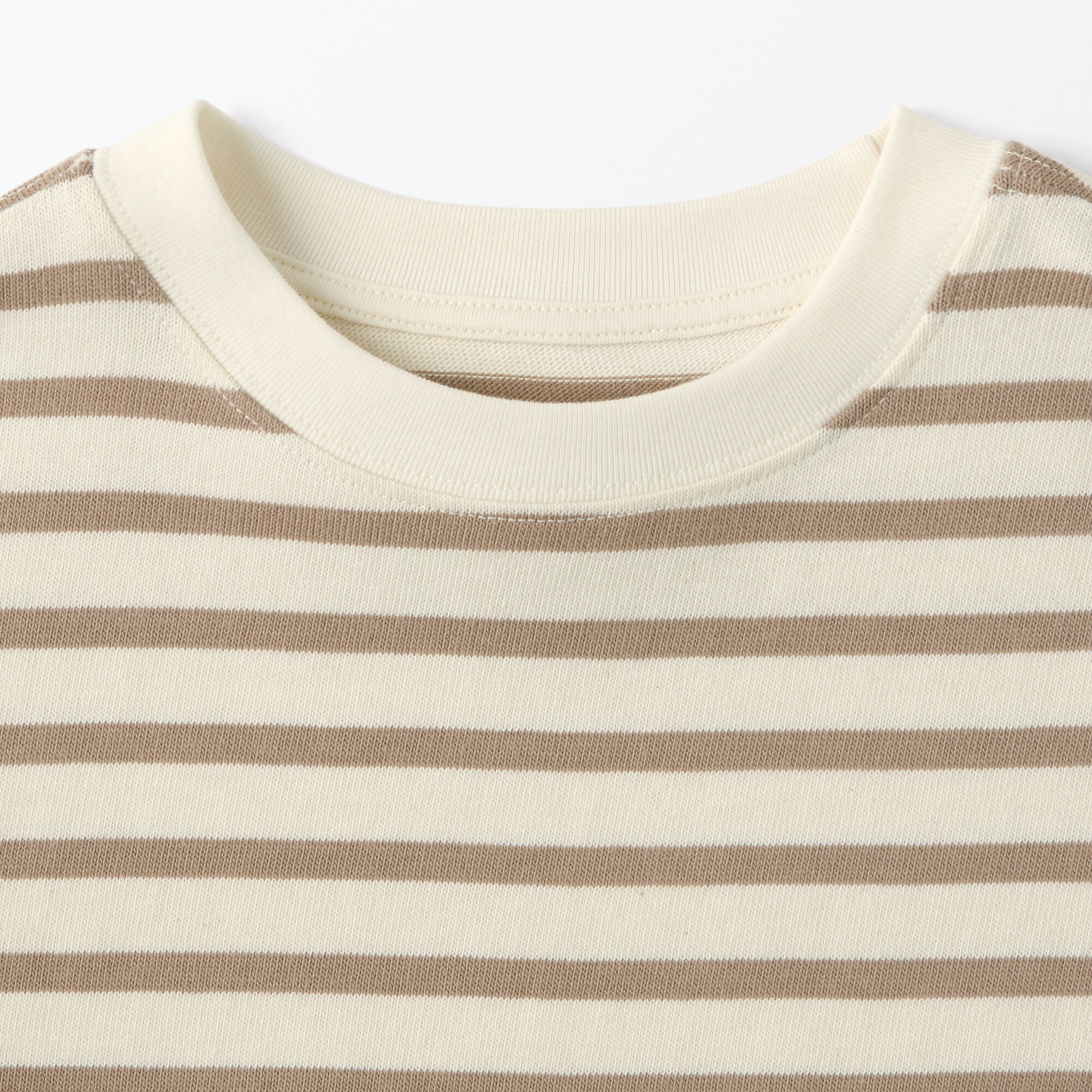 キッズ　太番手クルーネック長袖Ｔシャツ（ボーダー）