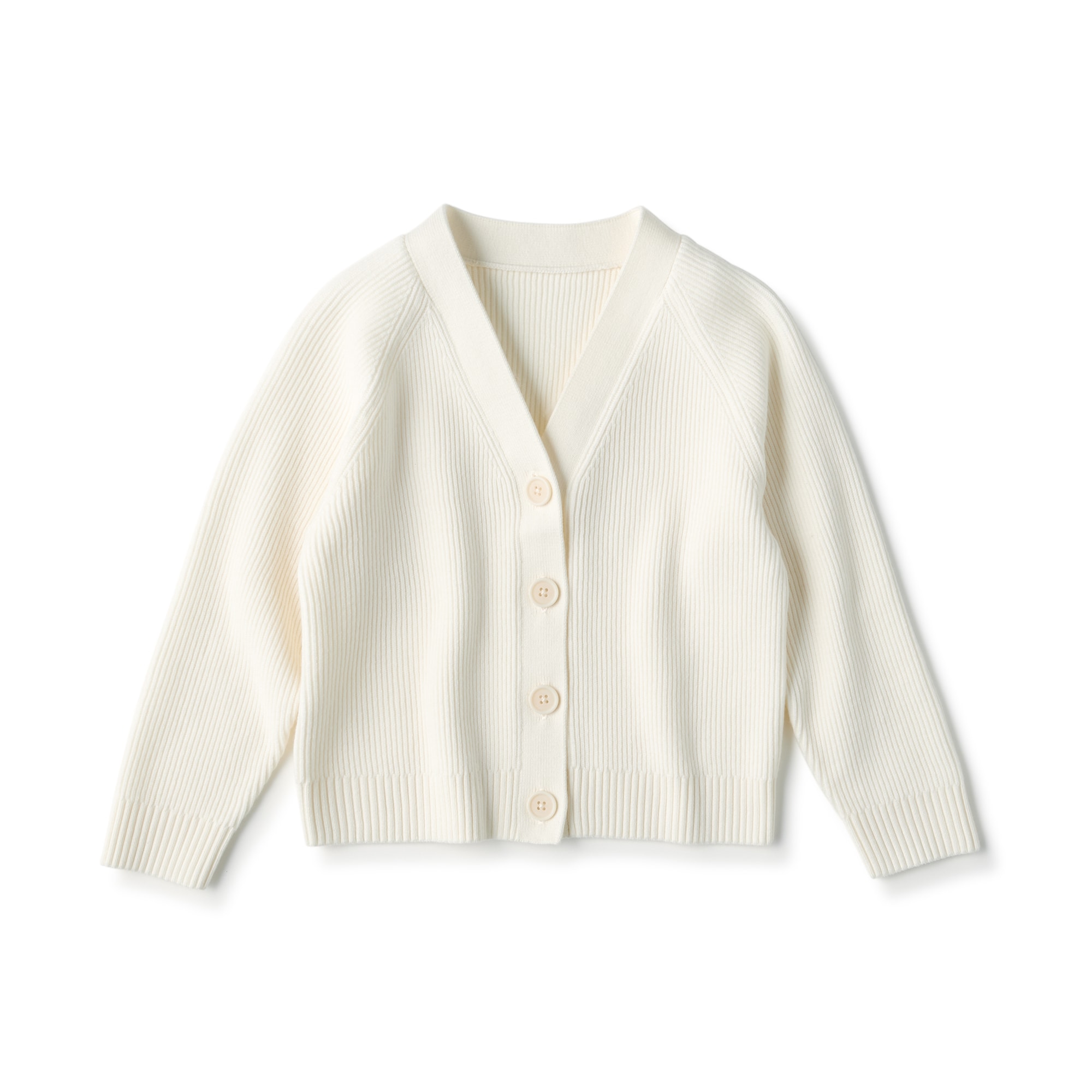 キッズ　洗えるニットＶネックカーディガン