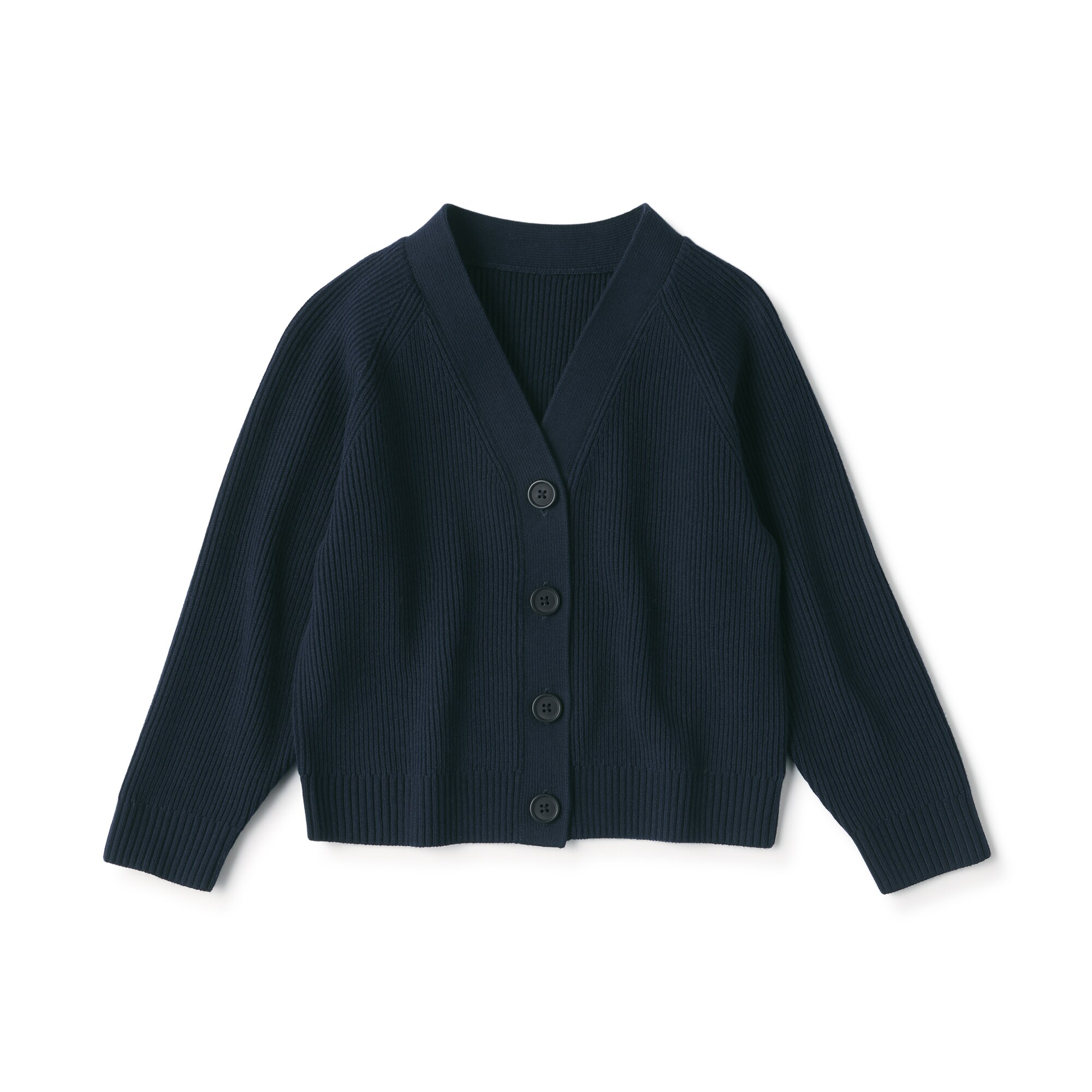 キッズ　洗えるニットＶネックカーディガン