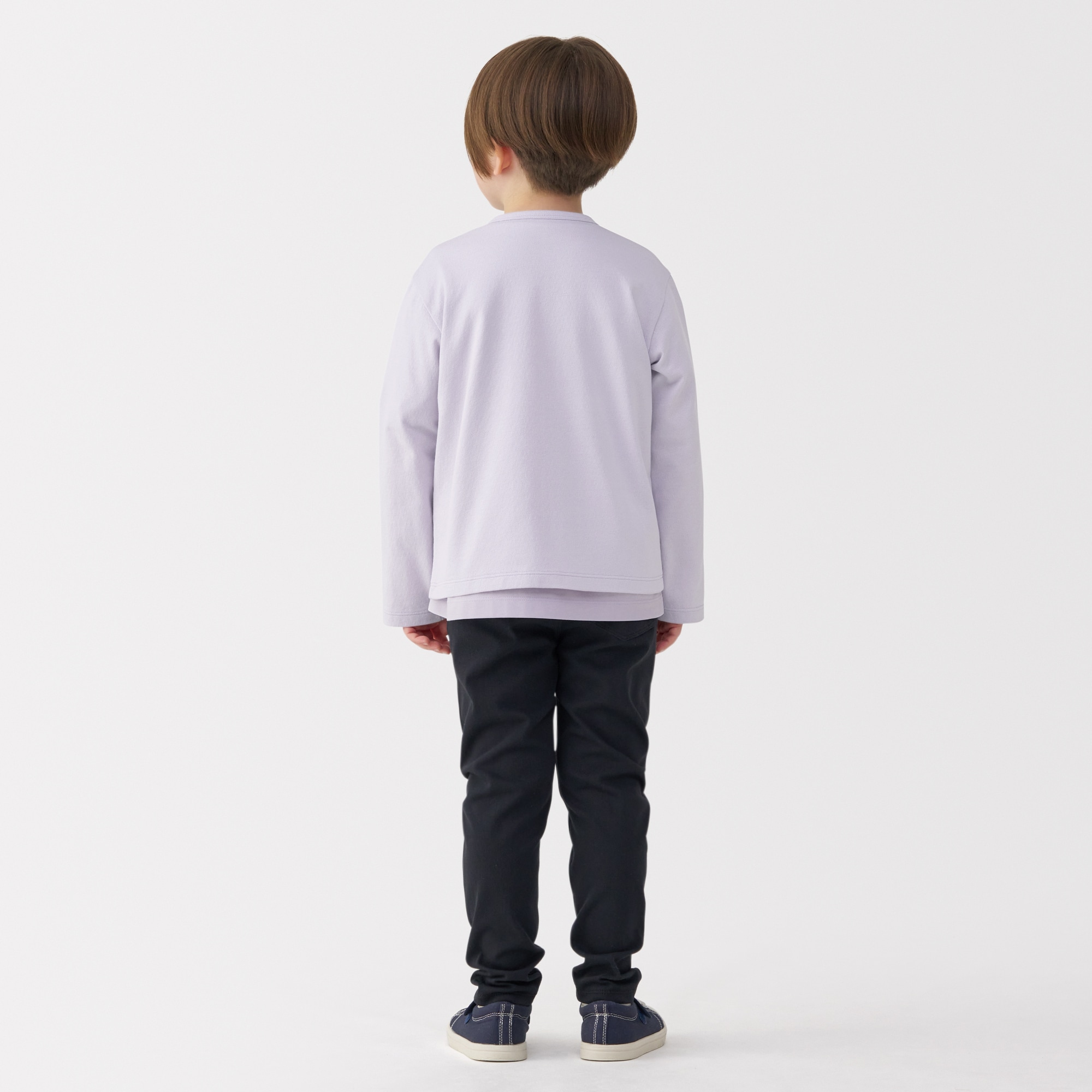 キッズ UVカット梨地編みクルーネックカーディガン | 無印良品