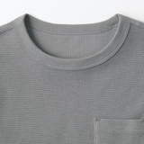 キッズ　ワッフル編みクルーネック長袖Ｔシャツ