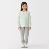 キッズ　ワッフル編みクルーネック長袖Ｔシャツ