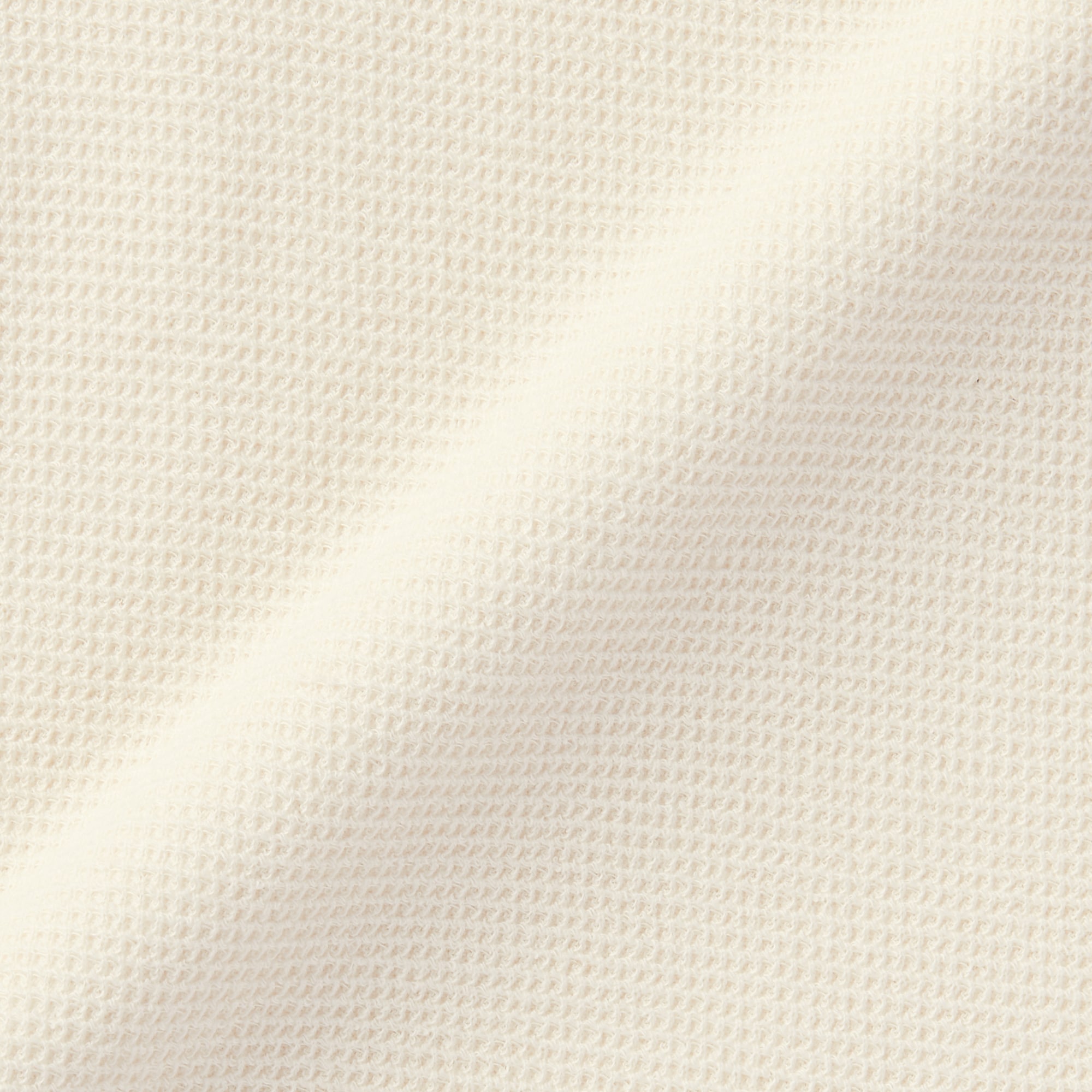 キッズ　ワッフル編みクルーネック長袖Ｔシャツ