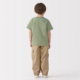 キッズ　ワッフル編みクルーネック半袖Ｔシャツ