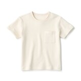 キッズ　ワッフル編みクルーネック半袖Ｔシャツ
