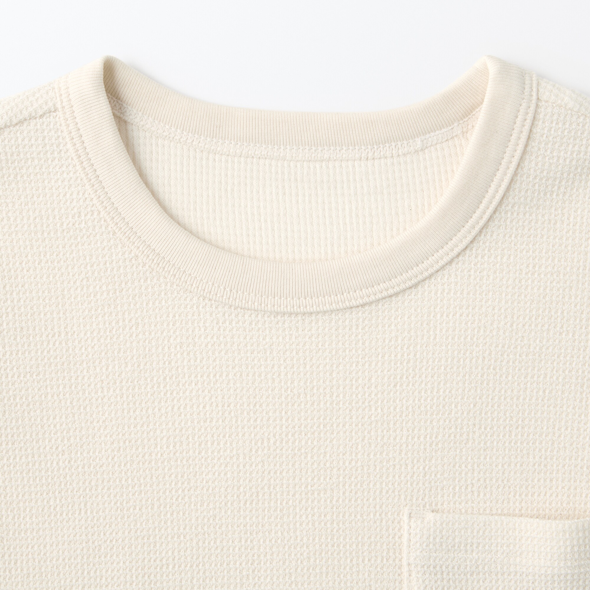 キッズ　ワッフル編みクルーネック半袖Ｔシャツ