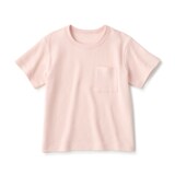キッズ　ワッフル編みクルーネック半袖Ｔシャツ