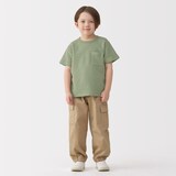 キッズ　ワッフル編みクルーネック半袖Ｔシャツ